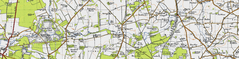Old map of Blackrabbit Warren in 1946