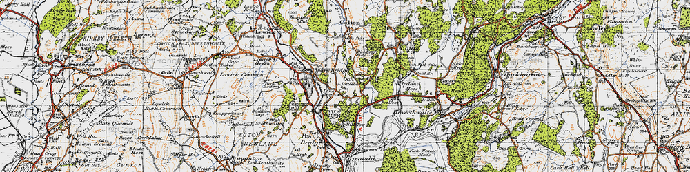 Old map of Tottlebank in 1947