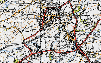 Old map of Tottleworth in 1947