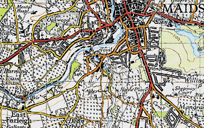 Old map of Abbey Gate Place in 1946