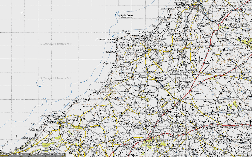 Old Map of Towan Cross, 1946 in 1946