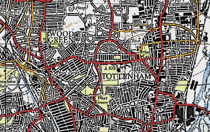 Old map of Tower Gardens in 1946