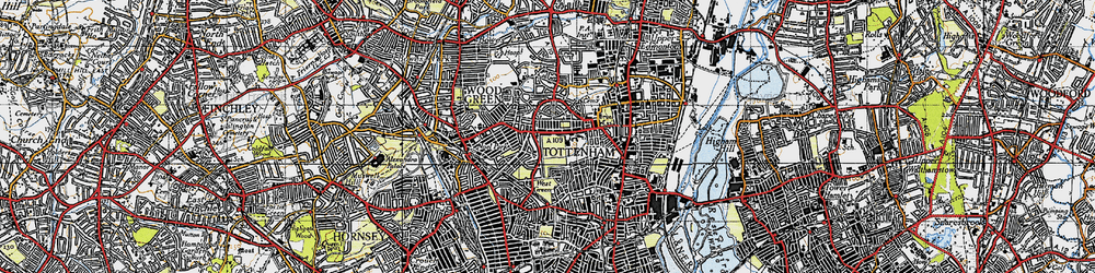 Old map of Tower Gardens in 1946
