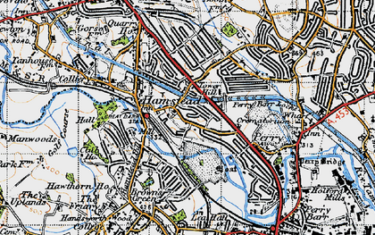 Old map of Tower Hill in 1946