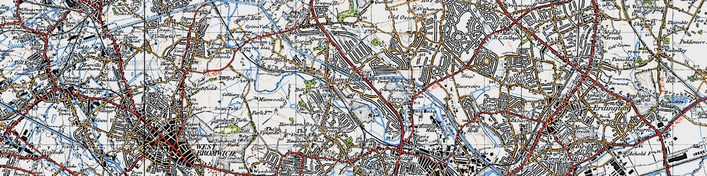 Old map of Tower Hill in 1946