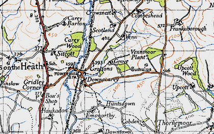 Old map of Tower Hill in 1946