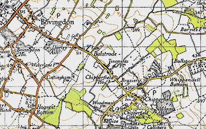 Old map of Tower Hill in 1946