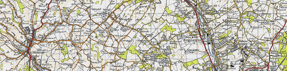 Old map of Tower Hill in 1946