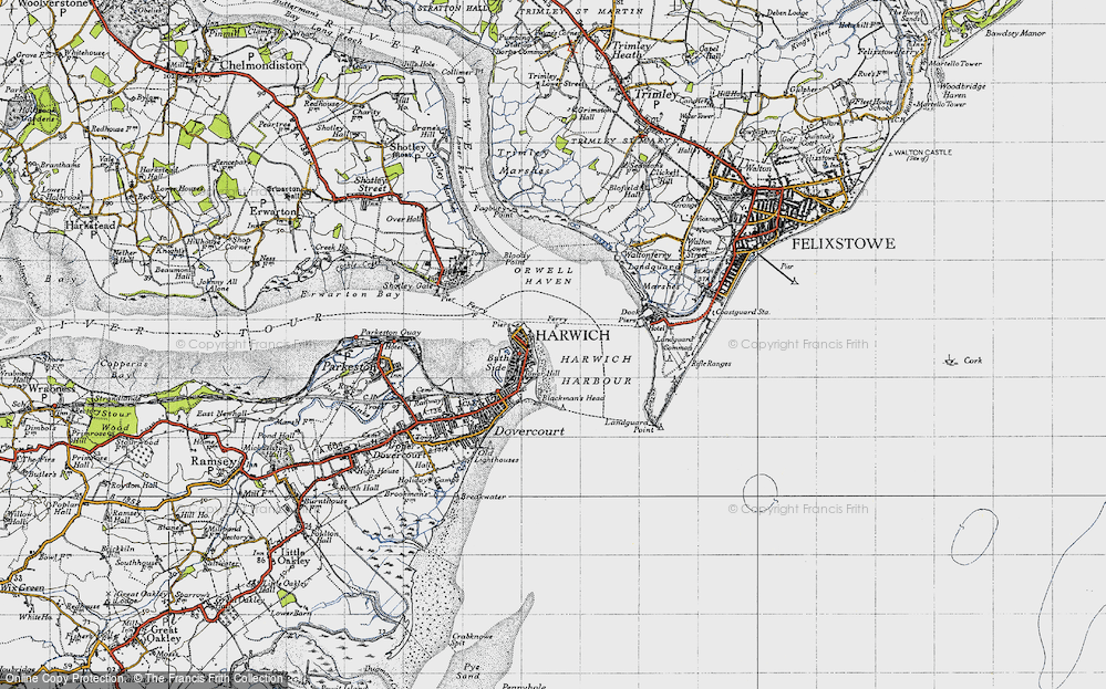 Old Map of Tower Hill, 1946 in 1946