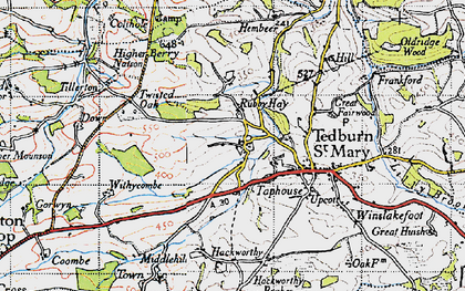 Old map of Town Barton in 1946