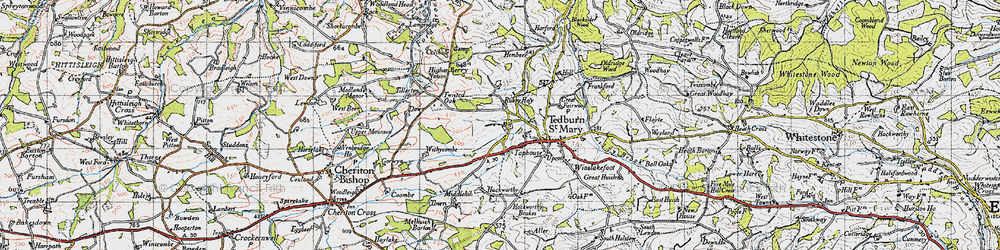 Old map of Town Barton in 1946