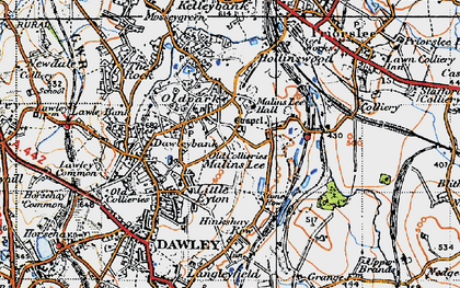 Old map of Town Centre in 1946
