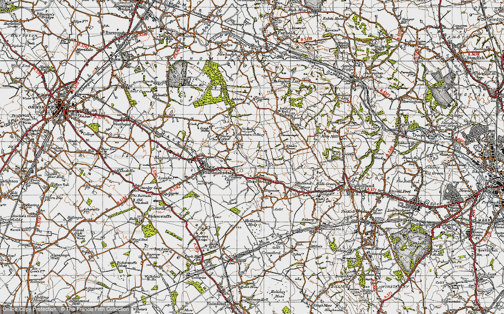 Old Map of Town Centre, 1947 in 1947