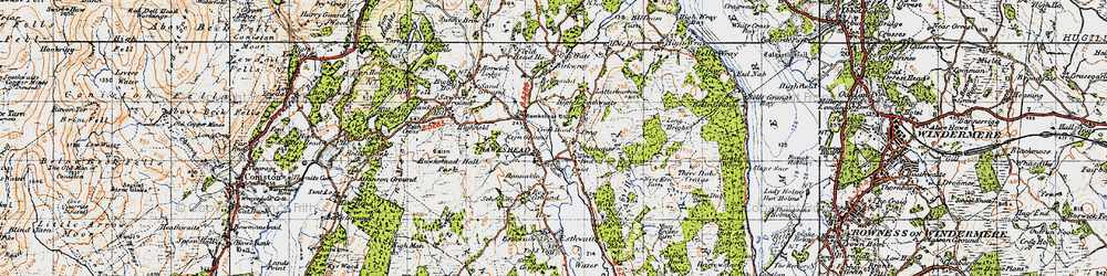 Old map of Town End in 1947