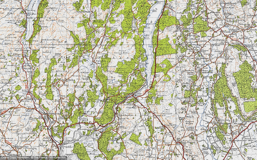 Old Map of Town End, 1947 in 1947