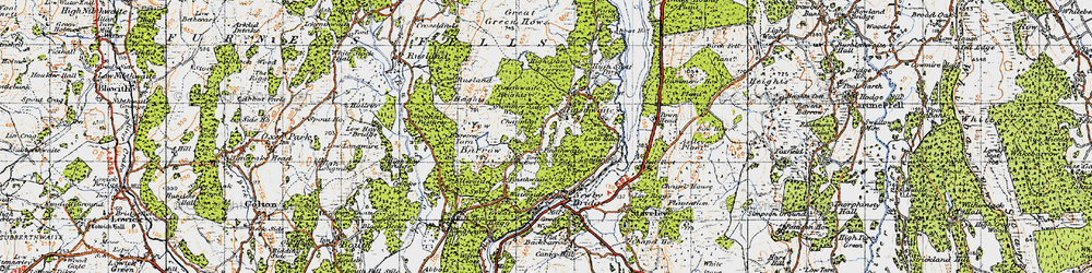 Old map of Town End in 1947