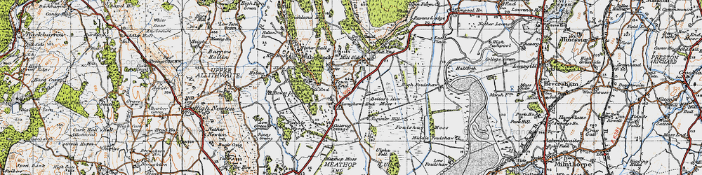 Old map of Bellart How Moss in 1947