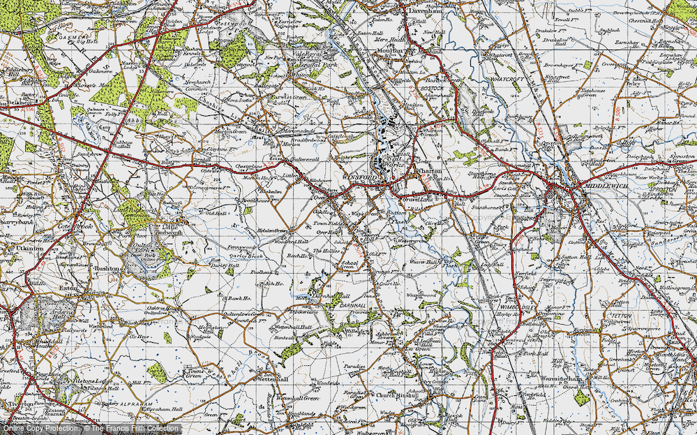 Old Map of Town Fields, 1947 in 1947