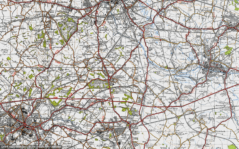 Old Map of Town Green, 1947 in 1947