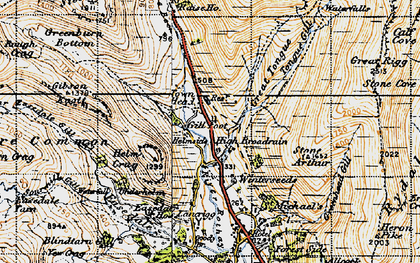 Old map of Tongue Gill in 1947
