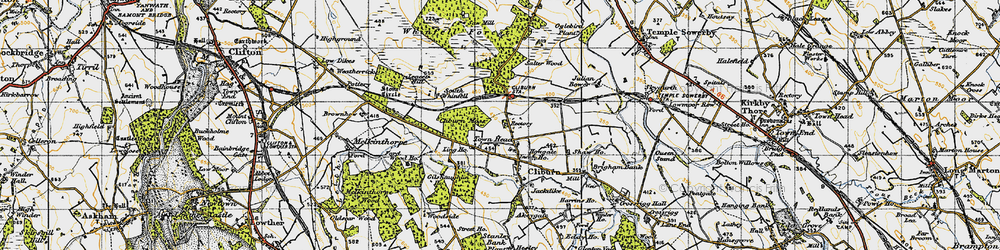 Old map of Whinfell Forest in 1947