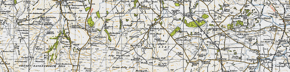 Old map of Asby Winderwath Common in 1947