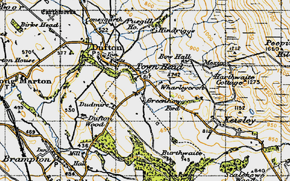 Old map of Bluethwaite Hill in 1947