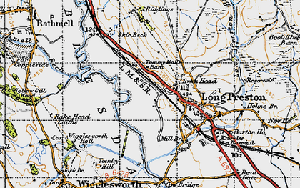 Old map of Tommy Hall's Barn in 1947