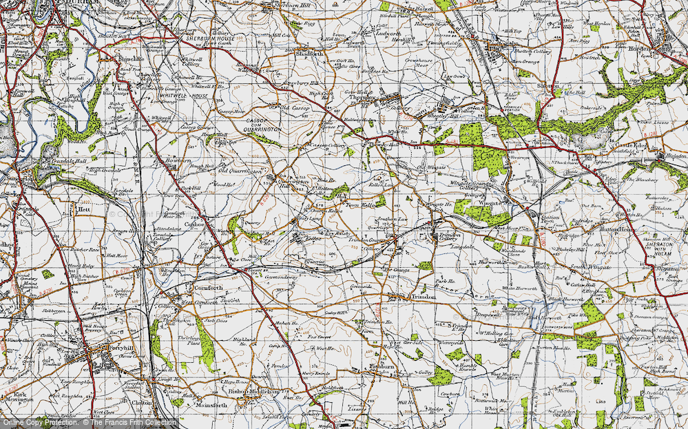 Old Map of Town Kelloe, 1947 in 1947