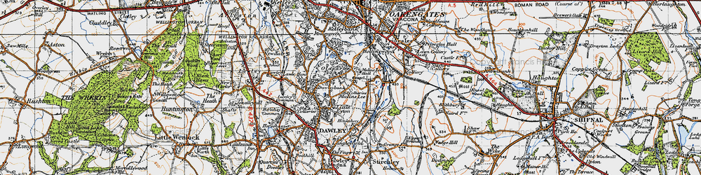 Old map of Town Park in 1946