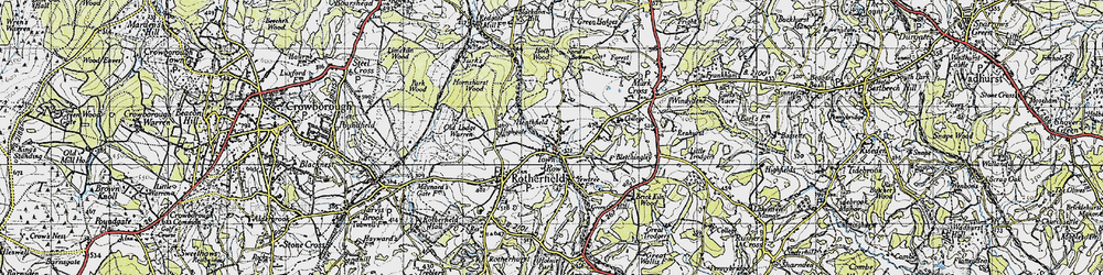 Old map of Town Row in 1940
