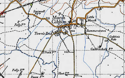Old map of Town's End in 1946