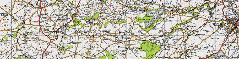 Old map of Town's End in 1946