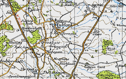 Old map of Townend in 1946