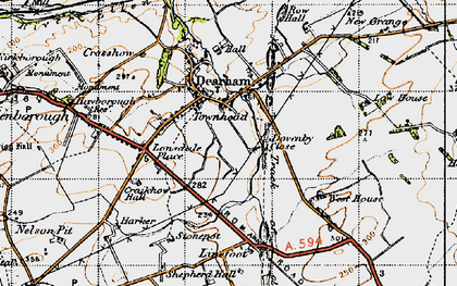 Old map of Linefoot in 1947