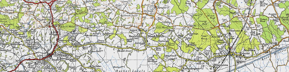 Old map of Townland Green in 1940