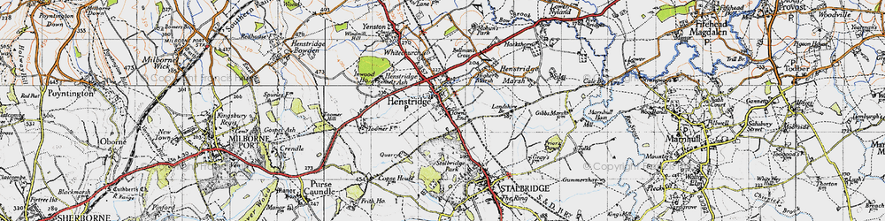 Old map of Towns End in 1945