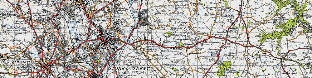 Old map of Townsend in 1946