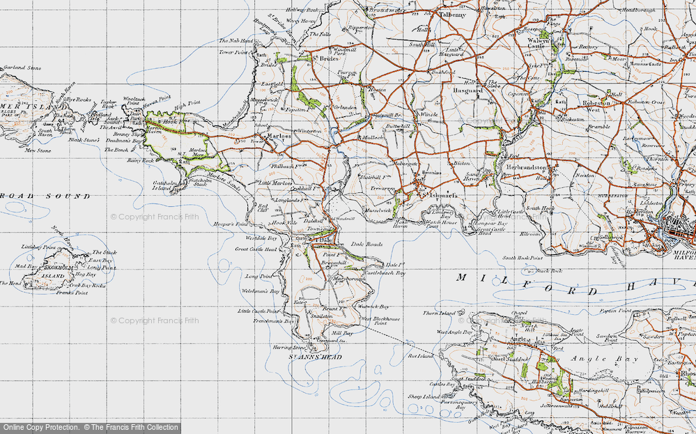 Old Map of Townsend, 1946 in 1946