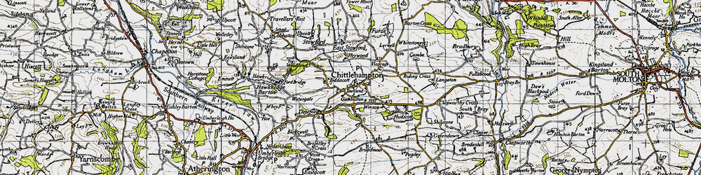 Old map of Townsend in 1946