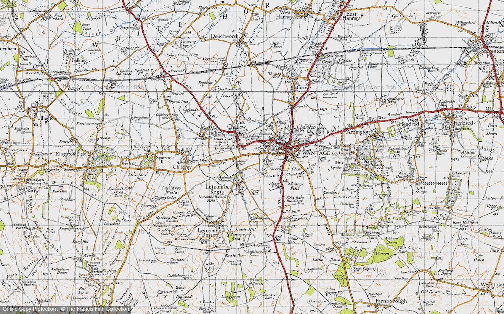 Old Map of Townsend, 1947 in 1947