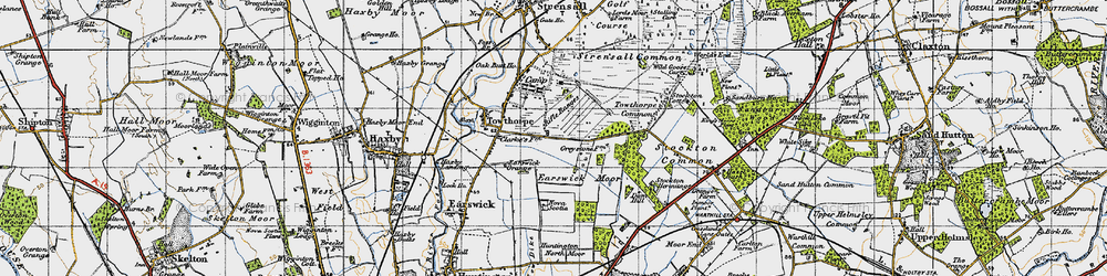 Old map of Wild Goose Carr in 1947