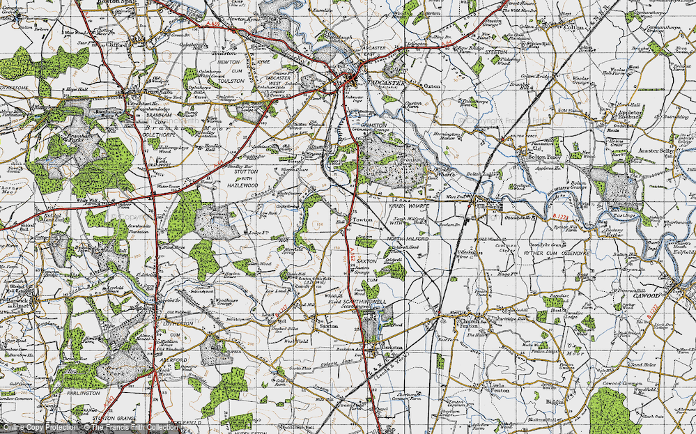 Old Map of Towton, 1947 in 1947