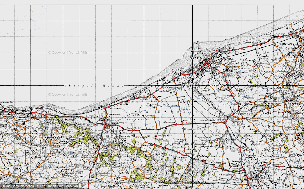 Old Map of Towyn, 1947 in 1947