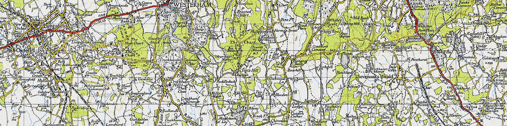 Old map of Toy's Hill in 1946