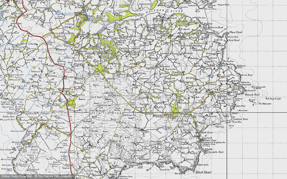 Old Map of Traboe, 1946 in 1946