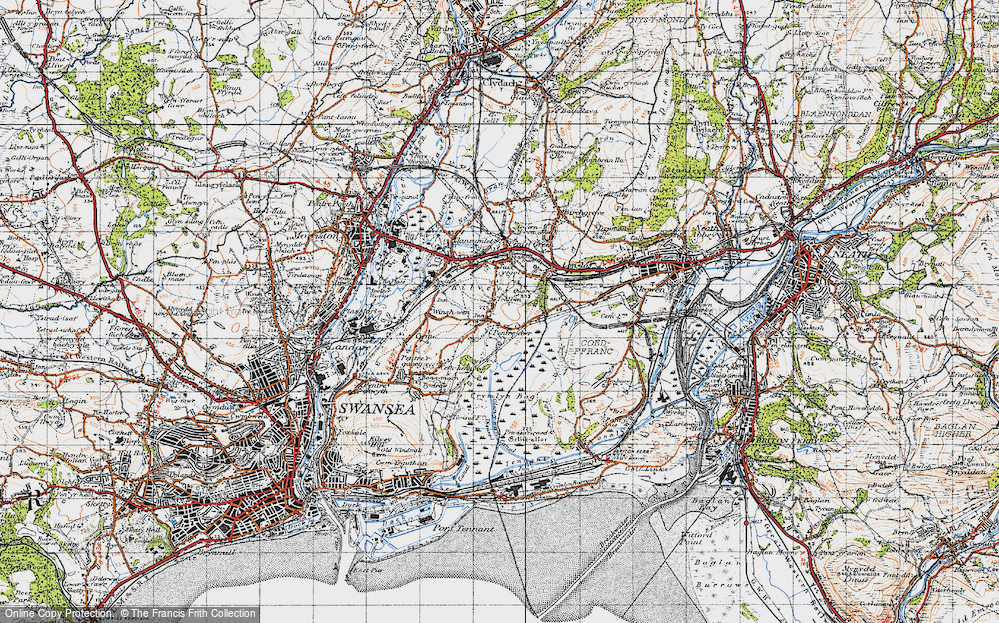 Old Map of Trallwn, 1947 in 1947
