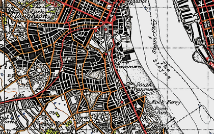 Old map of Tranmere in 1947