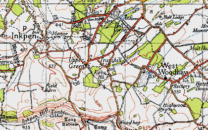 Old map of Trapshill in 1945
