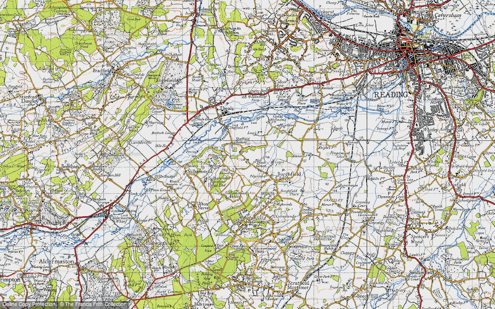 Old Map of Trash Green, 1945 in 1945